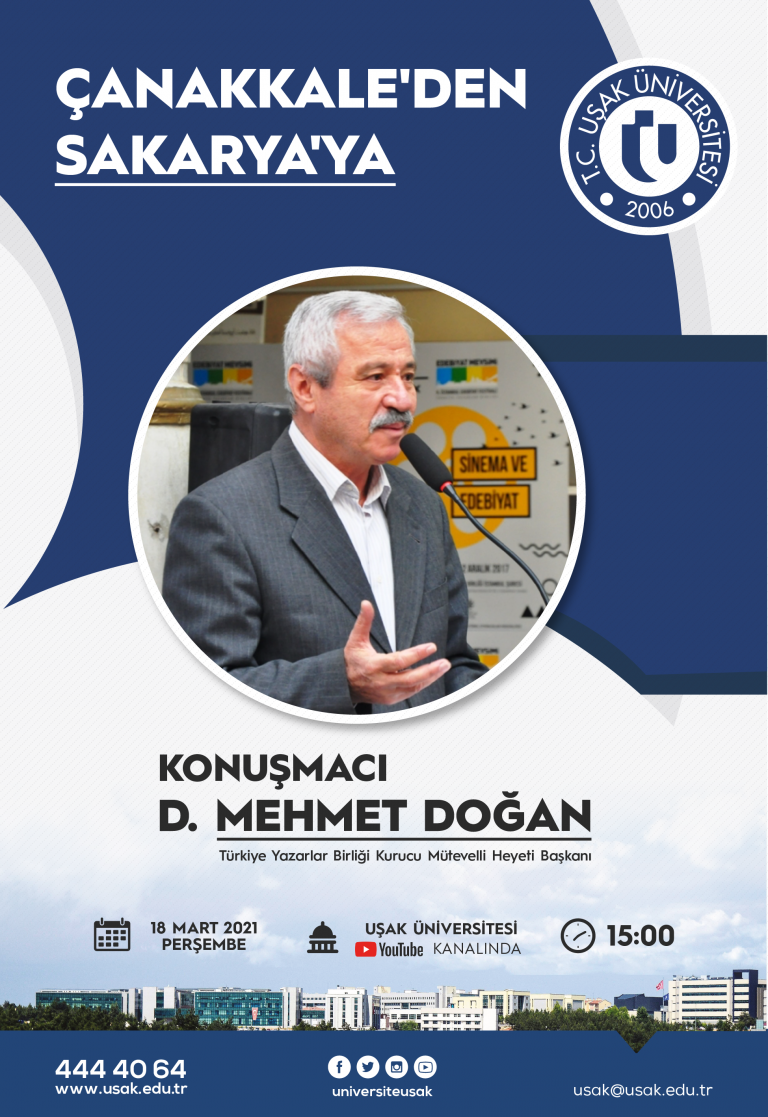 UŞAK ÜNİVERSİTESİNDEN ÇEVRİMİÇİ KONFERANS; ÇANAKKALE’DEN SAKARYA’YA